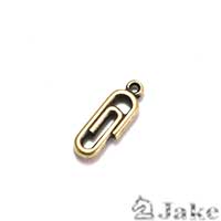 14X6mm Paperclip pendant. 1mm ring. - Pack of 30 units