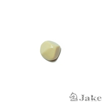 8 mm Ivory faceted round resin | Resin Beads - Pack of 5 units